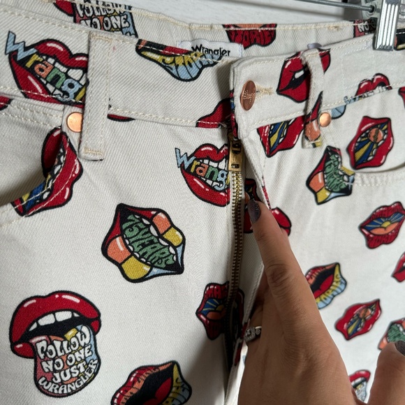 WRANGLER read my lips barrel 652 high rise size 30 wide leg rolling stone - Picture 17 of 17